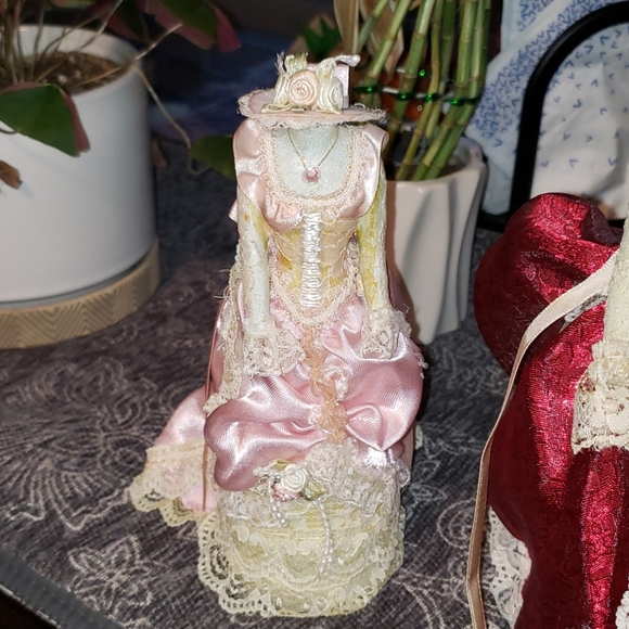 2 Victorian Gown Decor~Good Cond - Picture 2 of 15